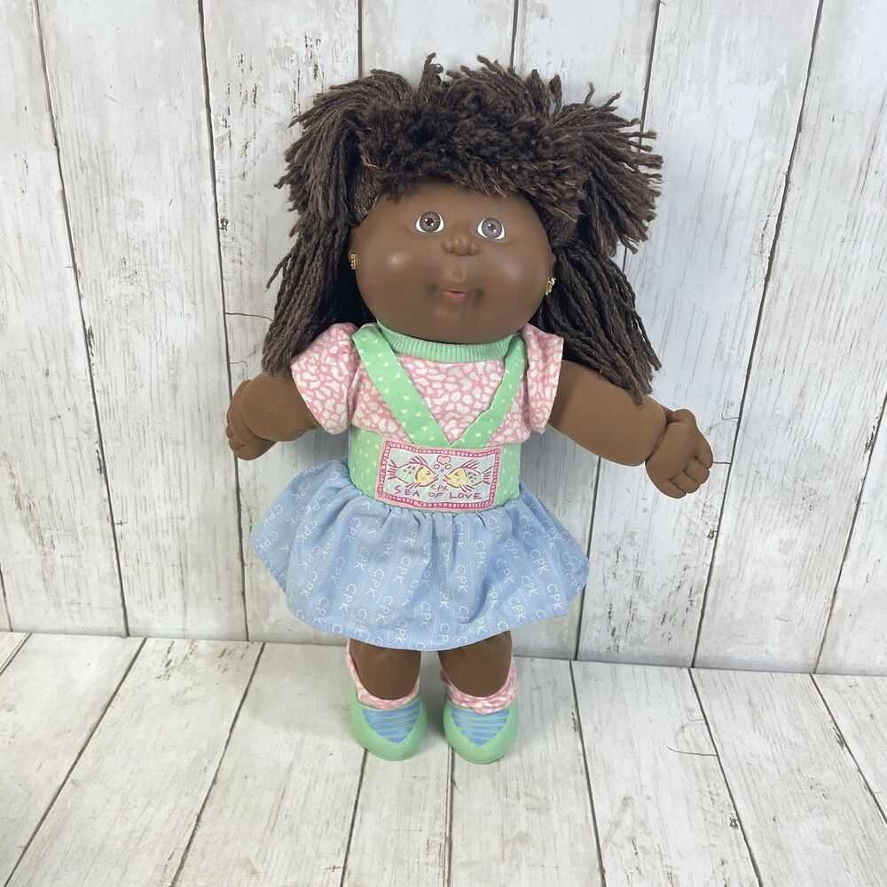 CABBAGE PATCH 1991 KISSIN' KIDS African American Doll Earrings, Outfit, Shoes